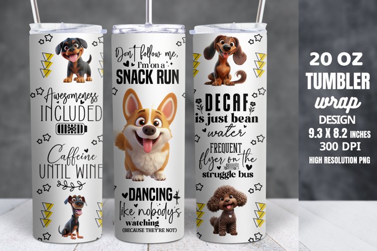 Funny Quotes 20oz Skinny Tumbler Sublimation example image 1