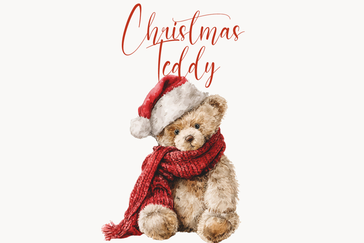 Cute Watercolor Teddy Bear Clipart