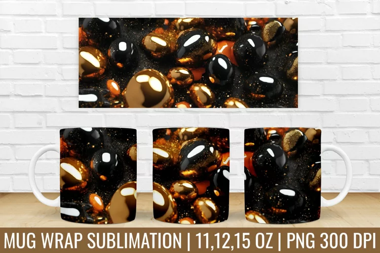 3D Mug Wrap | Abstract Mug Sublimation Design