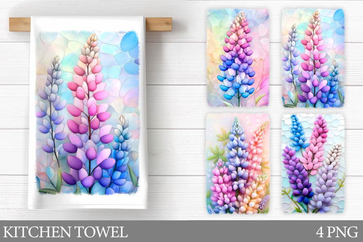 Flowers Kitchen Towel Design. Kitchen Towel Sublimation