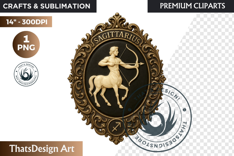 Vintage Zodiac Cameo Clipart Antique Horoscope Graphics PNG
