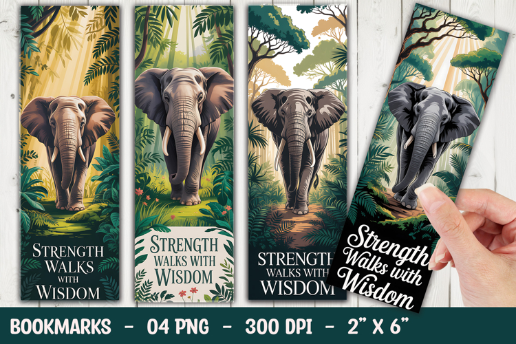 Elephant Bookmark Sublimation