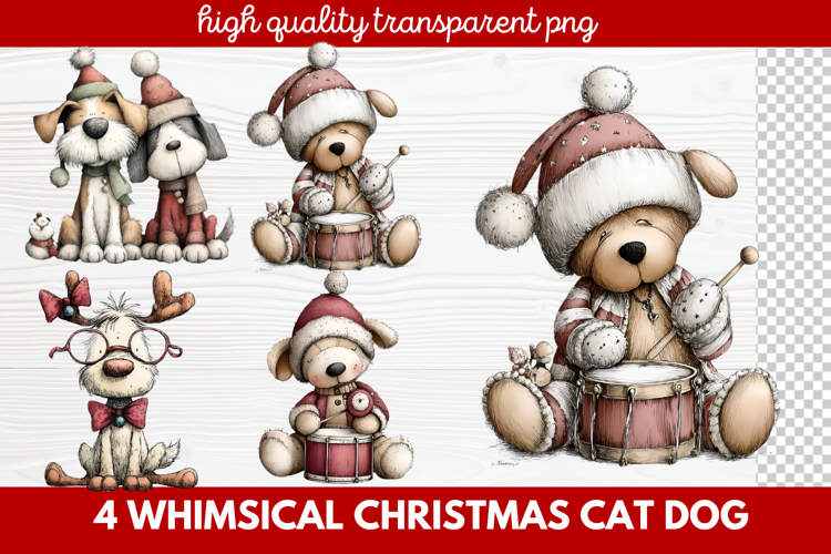 Christmas Dog Clipart Image 12