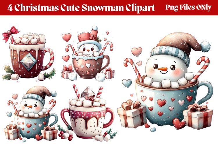 Cute Snowman Clipart Image 24