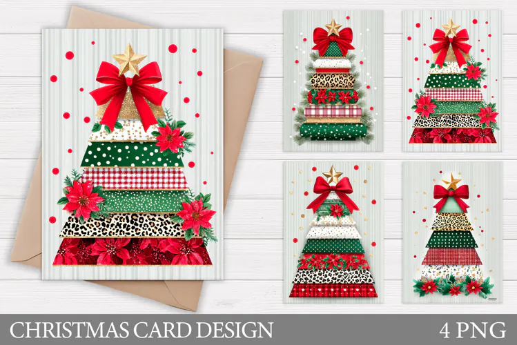 Christmas Card Printable. Christmas Tree Card Design