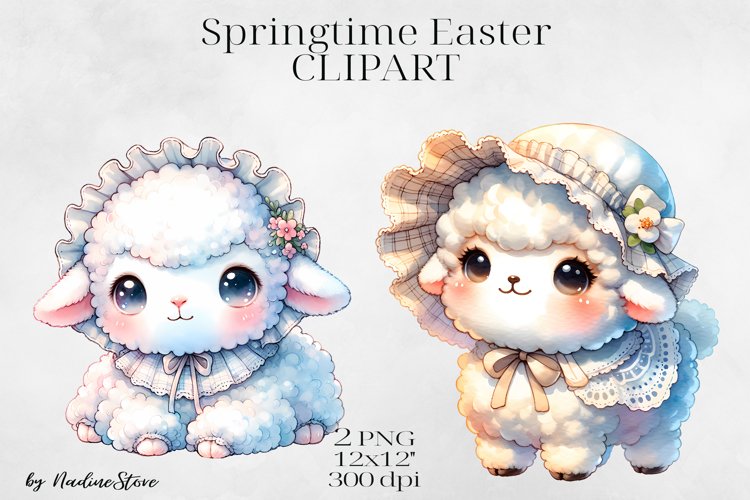 Cute Springtime Easter Clipart PNG.