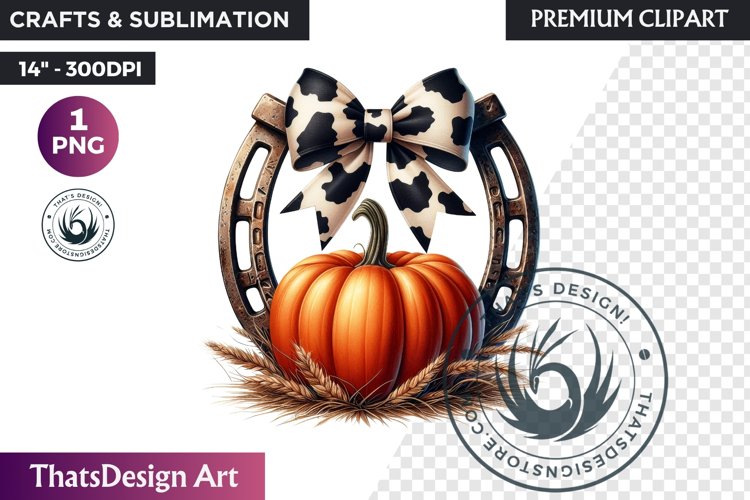 Western Coquette Pumpkin Autumn PNG, Cowgirl Fall clipart