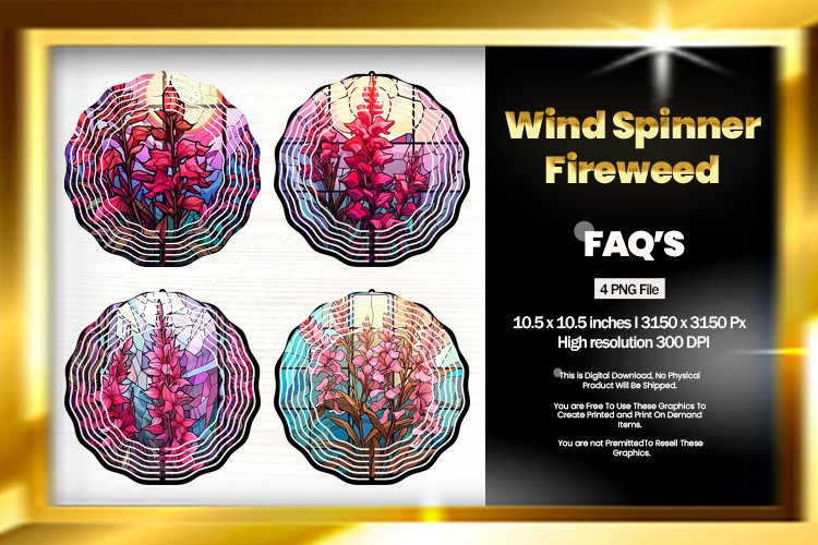 Fireweed Wind Spinner Sublimation - 04 Variations example image 1