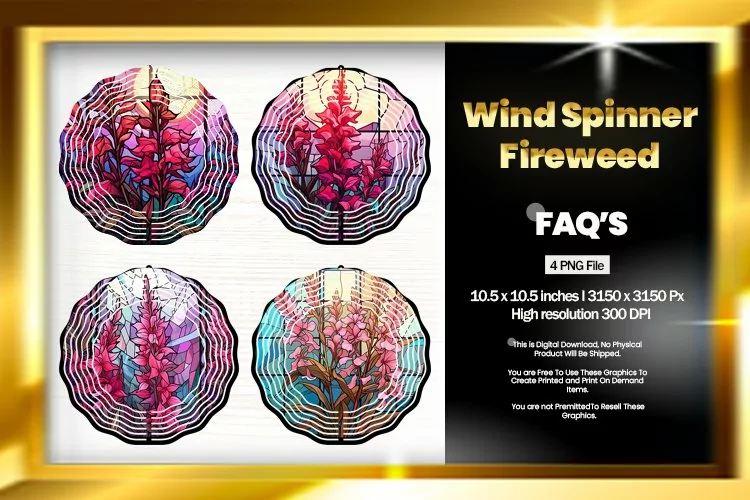 Fireweed Wind Spinner Sublimation - 04 Variations