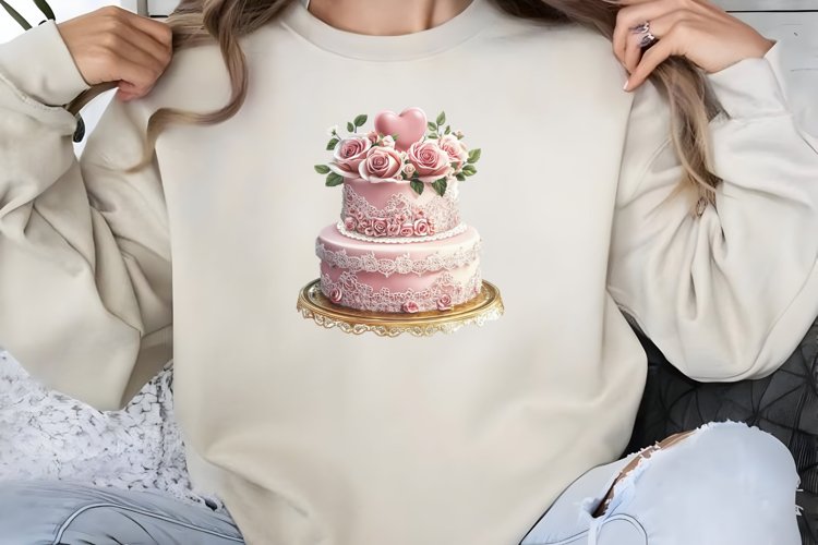 Valentine cake Dessert Clipart PNG