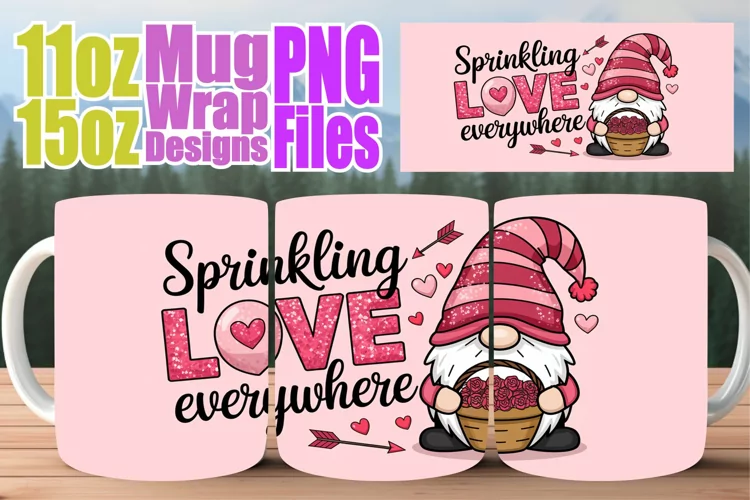 Unique thoughts 11oz 15oz sublimation wrap, Valentines