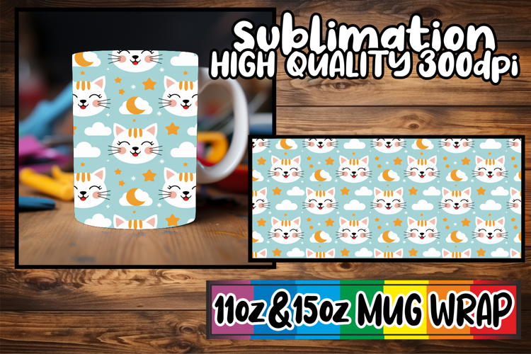 Gentle joys 11oz 15oz sublimation wrap, Funny Cat