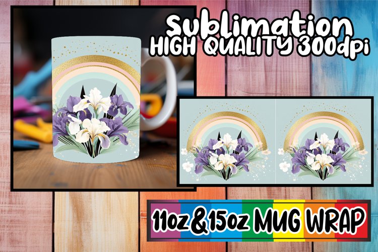Uplifting days 11oz 15oz sublimation wrap, Flower