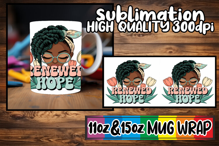 Vibrant souls sublimation print wrap, Praying Woman example image 1