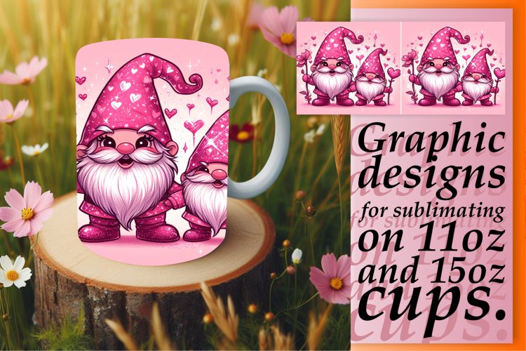 Charming Gnome Theme Drinkware Art example image 1