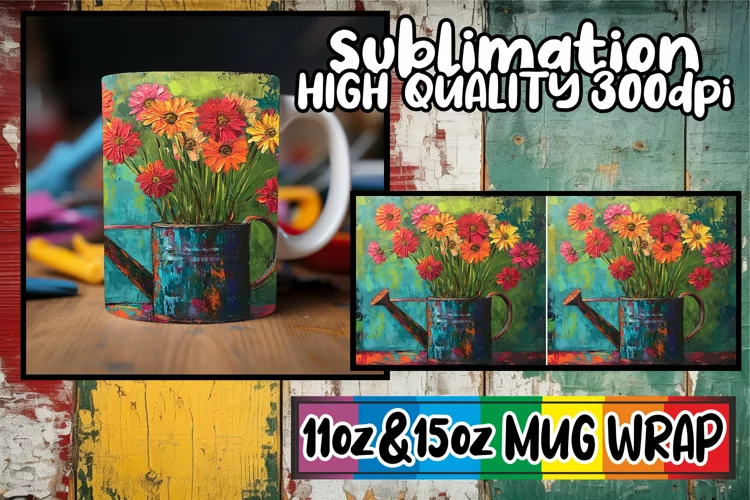 Blossoming Nostalgia: Mug Wrap Sublimation