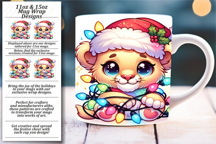 Holiday Sparkle in 3D: Christmas Mug Wrap