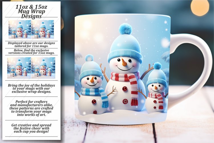 Snowy Delight Mug Wrap example image 1