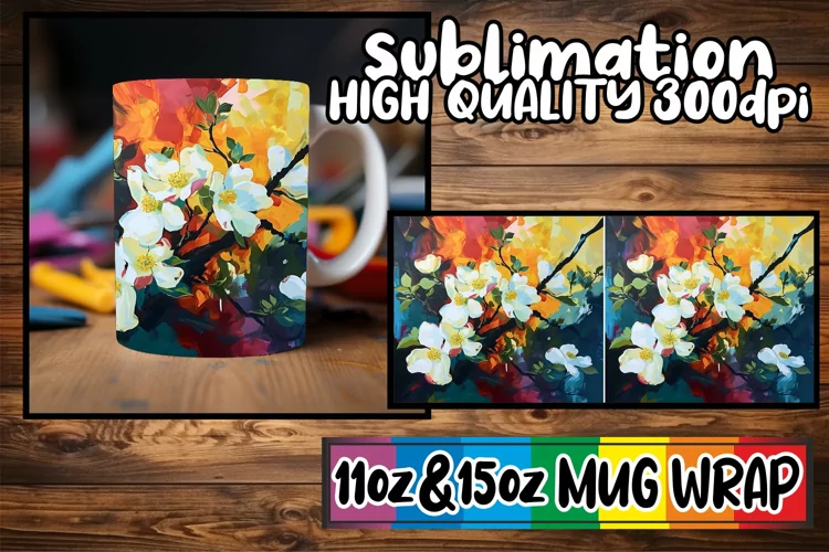 Sublime Tree Designs for Mug Wrap Sublimation