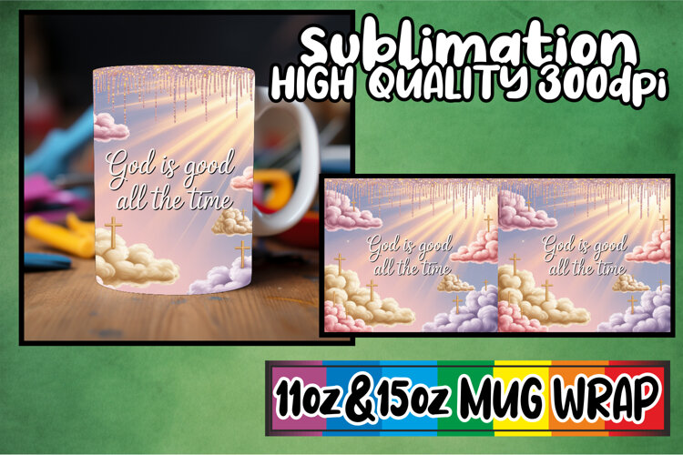 Happy journeys 11oz 15oz sublimation wrap, Christian example image 1