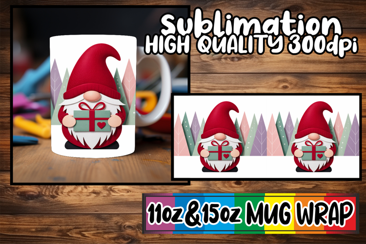 Radiant evenings sublimation print wrap, Gnomes