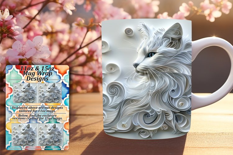 Meow Mug Magic: Sublimation 11oz/15oz Cat Lover Cup - 3D