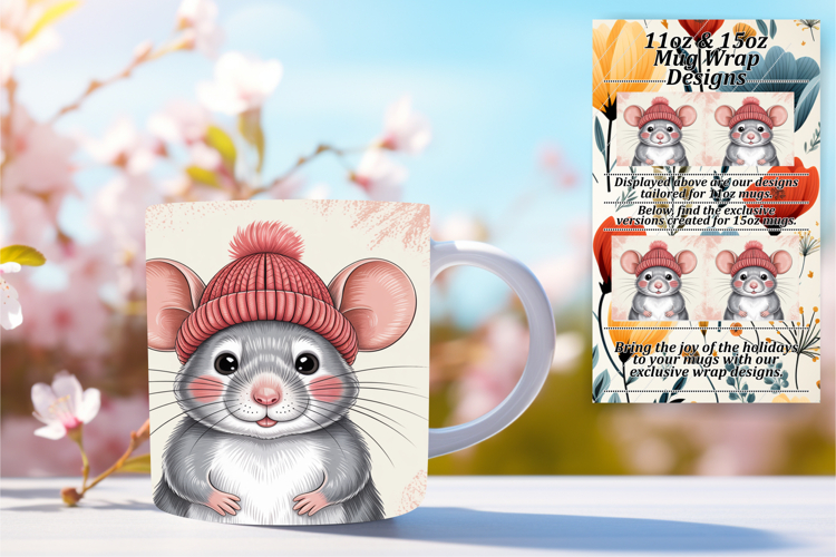 Inspiring 15oz Mug Wrap Png Template , Valenines Animals