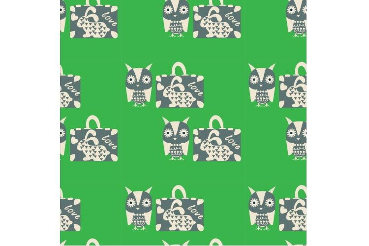 Owls seamless vector pattern, EPS