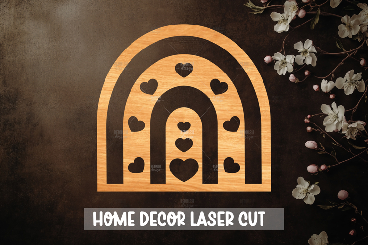 Rainbow Laser Cut File for Home Decor