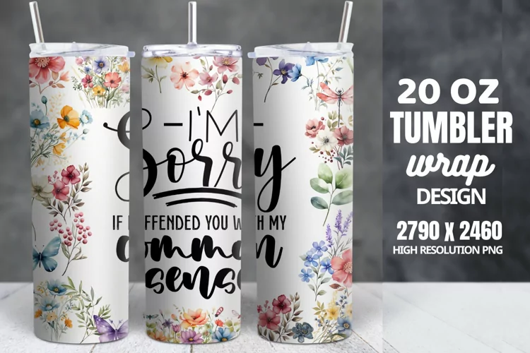 Funny Quotes 20oz Skinny Tumbler Sublimation, Sarcastic