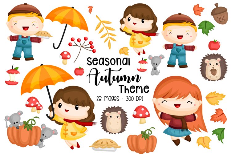 Autumn Leaves Clipart Image 13
