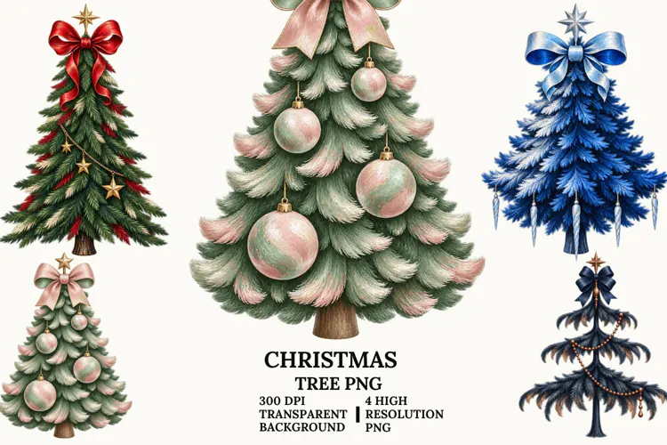 Christmas Train Clipart, Vintage Winter Steam Locomotive PNG