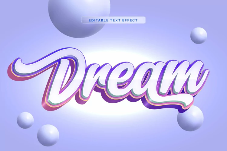 Editable Text Effect for Illustrator. Vector Graphic styles