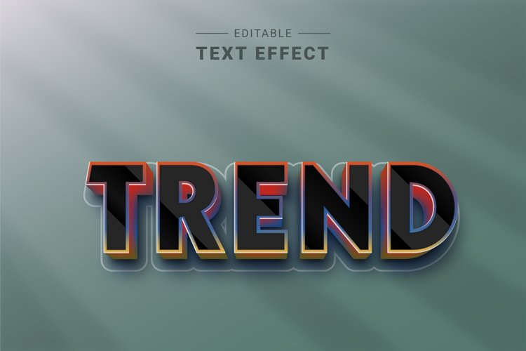 Editable Text Effect for Illustrator. Vector Graphic styles
