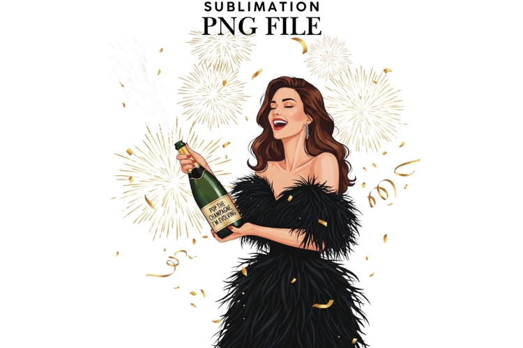 Celebration motivational woman png design for T-shirts