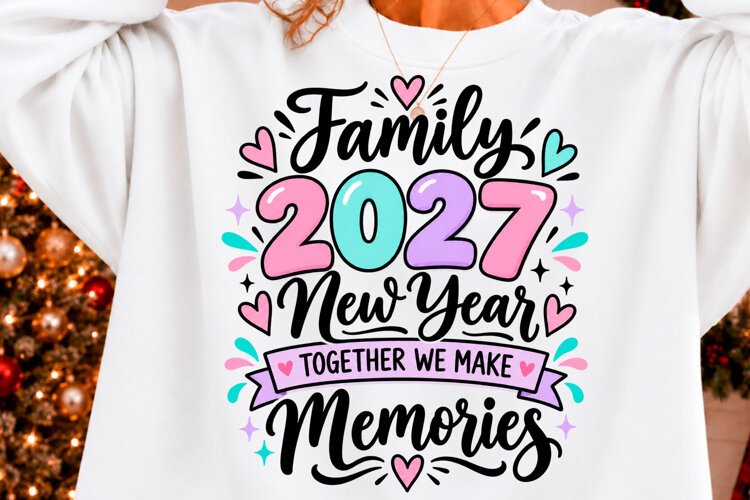 Family 2027 New Year T-Shirt Design Together We Make Png example image 1