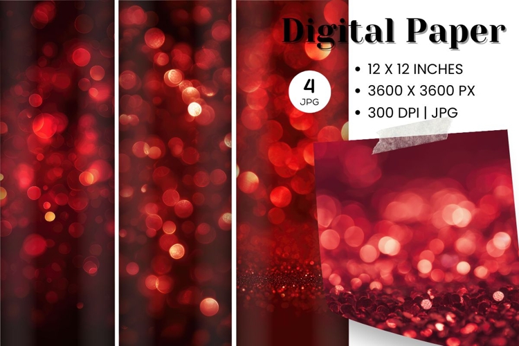 red glitter Background Wallpaper Sparkles Digital Paper_3