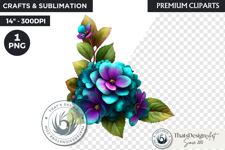 Royal Hydrangea Guardian Fantasy Warrior Floral Graphic