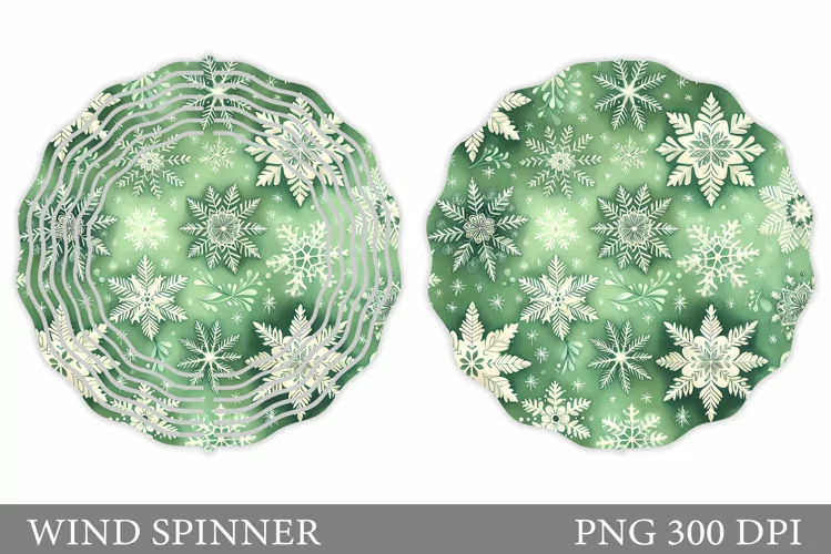 Snowflakes Wind Spinner. Winter Wind Spinner Sublimation