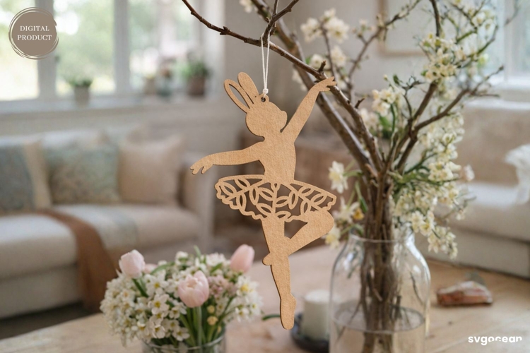 Easter Bunny Ballerina Laser Cut | Glowforge | SVG