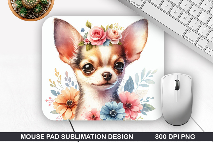 Yorkies Mouse Pad Sublimation, Animals Mouse Pad PNG Design