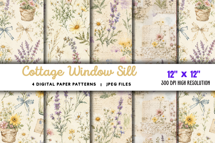 Cottage Window Sill Paper JPG