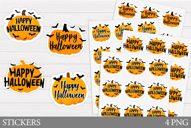 Halloween Pumpkin Sticker. Pumpkin Stickers Printable