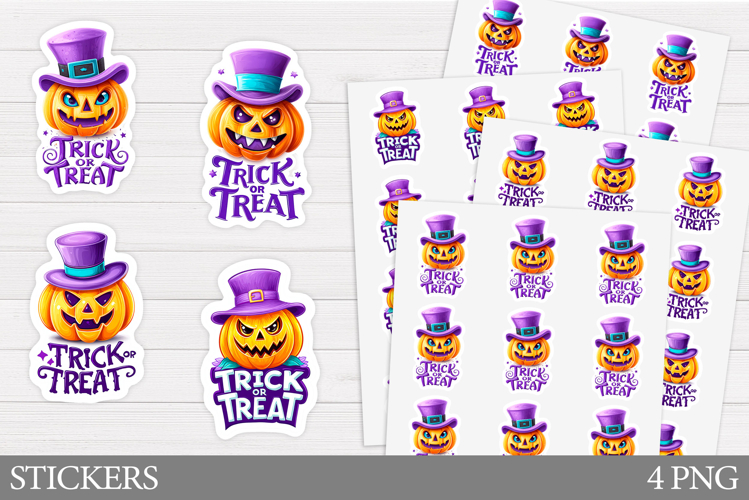 Halloween Pumpkin Sticker. Pumpkin Stickers Printable