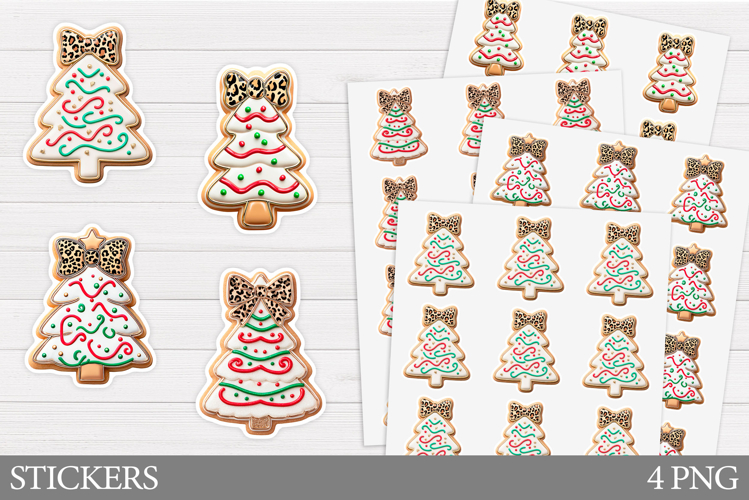Christmas Tree Cookies Sticker . Christmas Sticker Printable