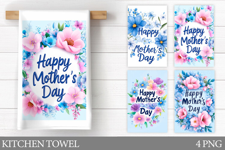 Mother's Day Kitchen Towel. Mother's Day Sublimation example image 1
