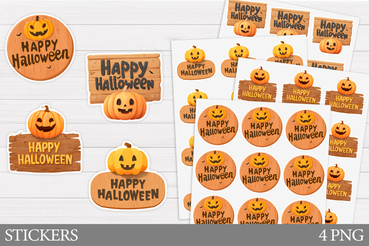 Halloween Pumpkin Sticker. Pumpkin Stickers Printable