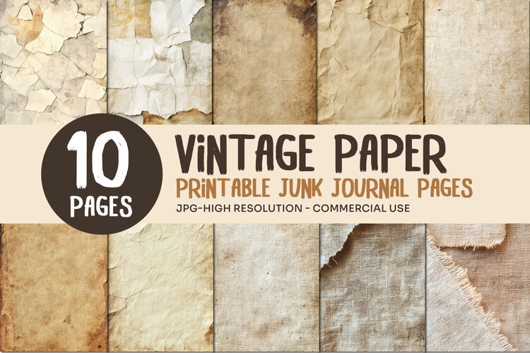 Vintage Paper Junk Journal Pages example image 1