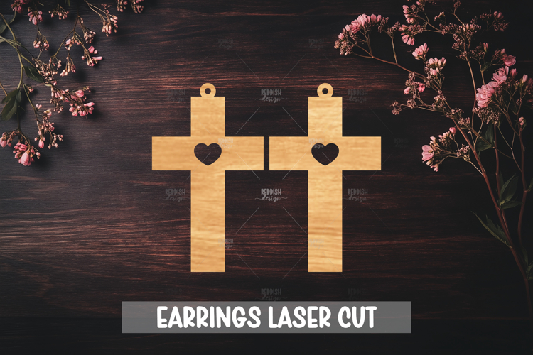 Cross Earrings Laser Cut SVG I Christian Cross Earrings