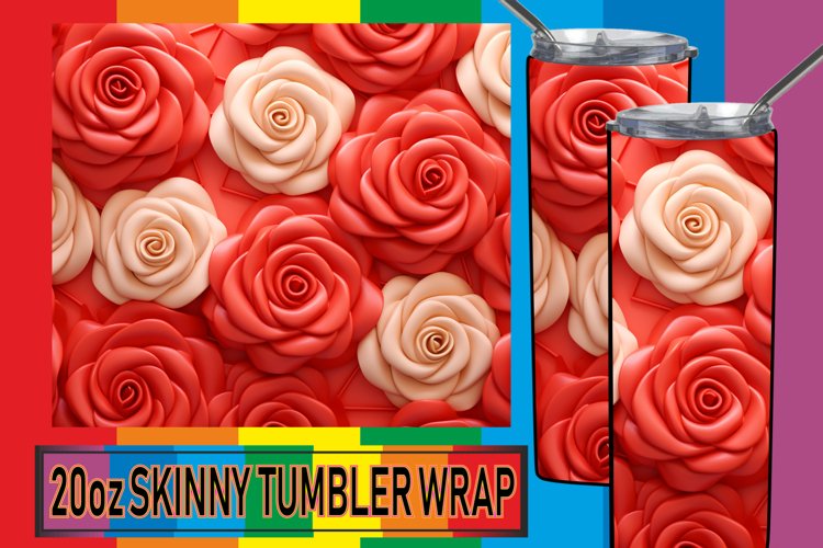 Blooms in 3D: Colorful Tumbler Sublimation